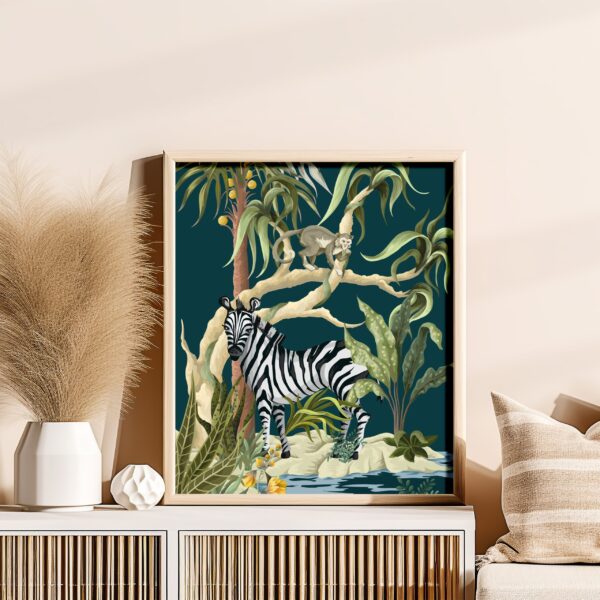Poster - Jungle zebra