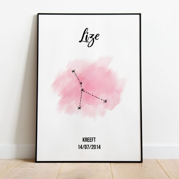 Poster – Sterrenbeeld Roze