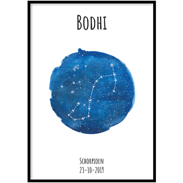 Poster – Sterrenbeeld Kobalt